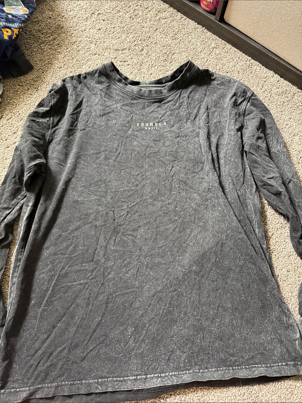 YoungLA Washed Black Long Sleeve Tee